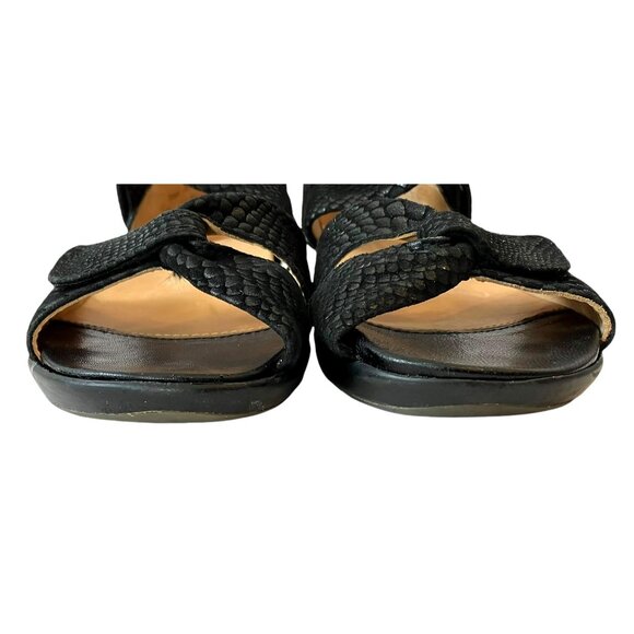 ZIERA Super Soft DOXIE Suede Adjustable Black COMFORT Strappy ARCH SUPPORT Sz 6 - Picture 5 of 16